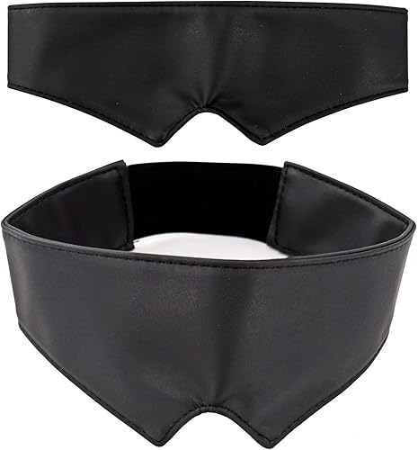 Miniatura 4 de DAZCOS Satoru Cosplay - Parche para ojos vendados, color negro, elástico, de piel sintética, accesorios de disfraz, Negro -