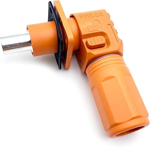 Miniatura 7 de 1 juego de conectores de almacenamiento de energía de batería, 200 A 50 mm de alta corriente, terminal de enchufe rápido negro de ángulo recto