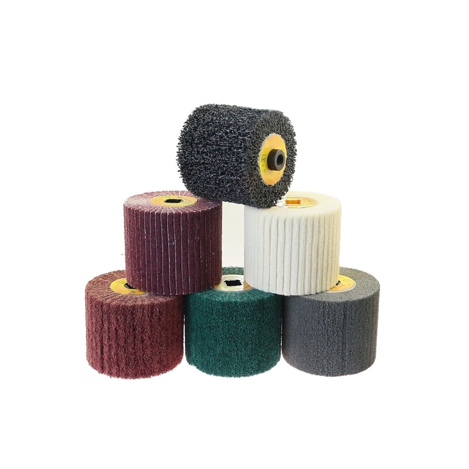 ZZSRJ 1 Uds 120 * 100 * 19mm Cepillo de Solapa de Nailon no Tejido Rodillo de desbarbado Pulido Satinado Acero Inoxidable (Color : LP-320B)