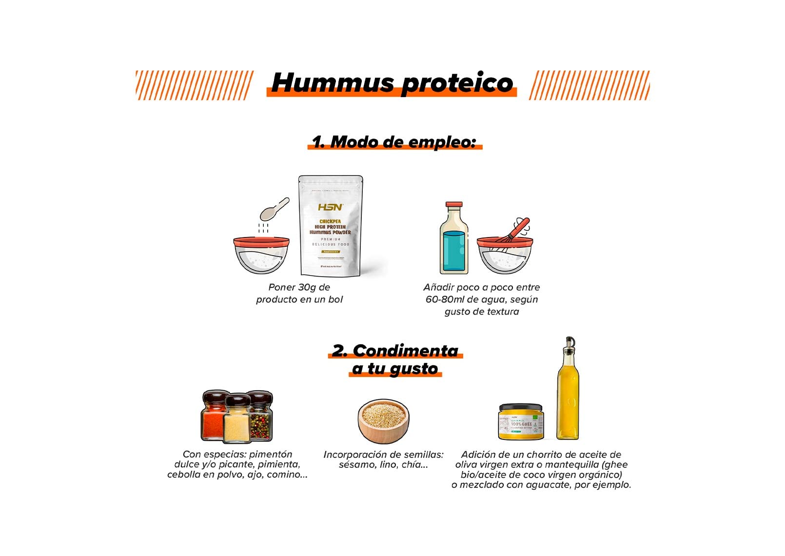 Hummus en Polvo de HSN | Hummus de Garbanzo y Remolacha Roja 150 g = 5 Tomas por Envase ALTO en proteínas | No necesita Refrigeración | No-GMO, Vegano, Sin Gluten