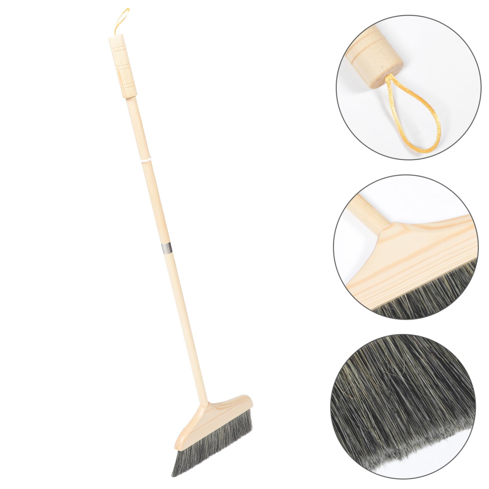 Scopa a Setole Morbide Manico, Legno, Staccabile