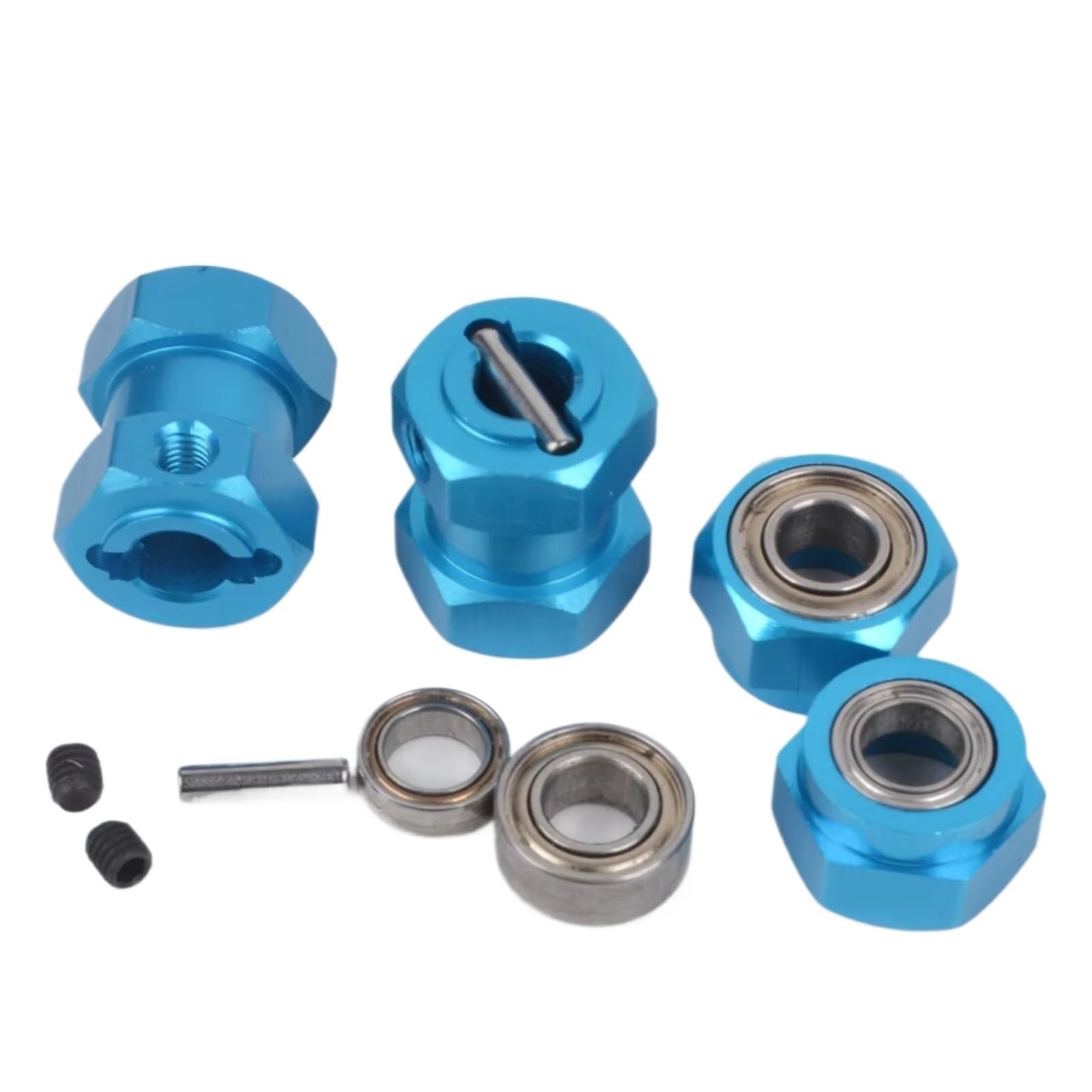 RC Coches Piezas Para Tamiya Grasshopper Para Hornet Frog Wild 1/10 Hexagonales Aluminio 12mm Buje Bloqueo RC Para Buggy Piezas Repuesto Reparación