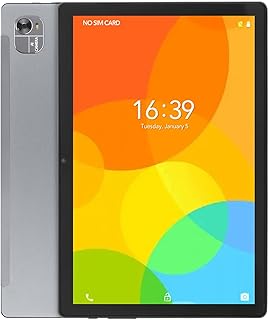 10.1 Inch Tablet, 8MP Front 16MP Rear 1920x1200 Dual SIM Dual Standby Calling Tablet Dual Speakers 5G WiFi 8GB RAM 128GB ROM for Office for Android 11.0 (Grey)
