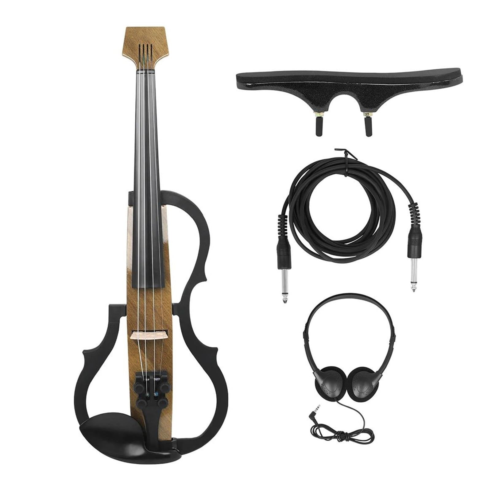Juego De Accesorios Para Violín Eléctrico 4/4 Con Conexión Para Auriculares Instrumento De Violín(1SET)