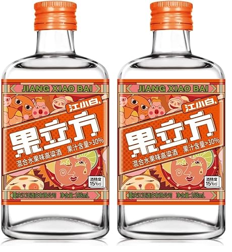 Jiangxiaobai Mixed Fruits Flavored Wine 15% 168ml (Pack of 2)