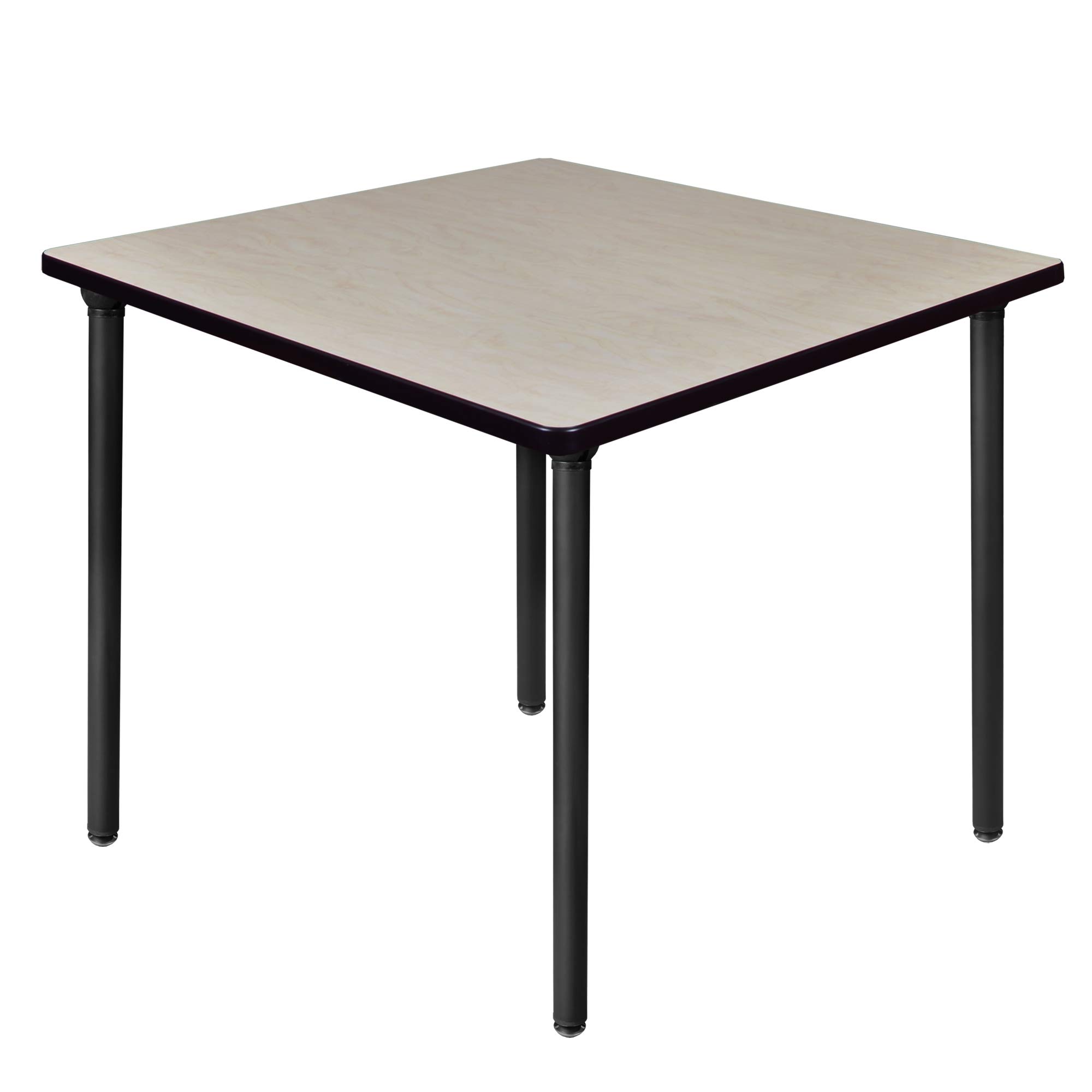 Regency Kee 42 in. Medium Square Breakroom Table- Maple Top, Black Folding Legs