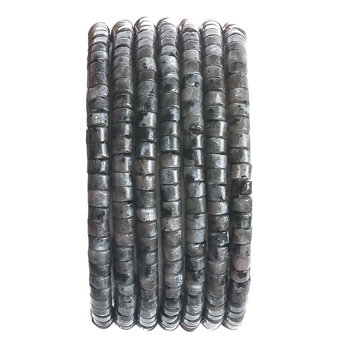 nusgnirpsNatural Black Spectrolite Stone Spacer Beads 4x2mm 38cm/str Flat Round Loose Semi Gemstone Caps for Making Bracelets Necklace