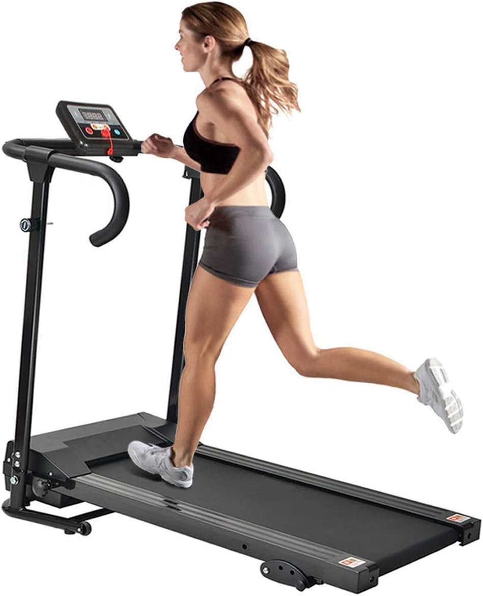 Cartkningts Treadmill Folding Running Machine Electric Motorized Treadmill for Home Exercise with 3 Level Incline, LED Display with Heart Rate Monitor