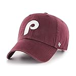 \'47 Brand Philadelphia Phillies Clean Up Hat Cap Dark Maroon/White