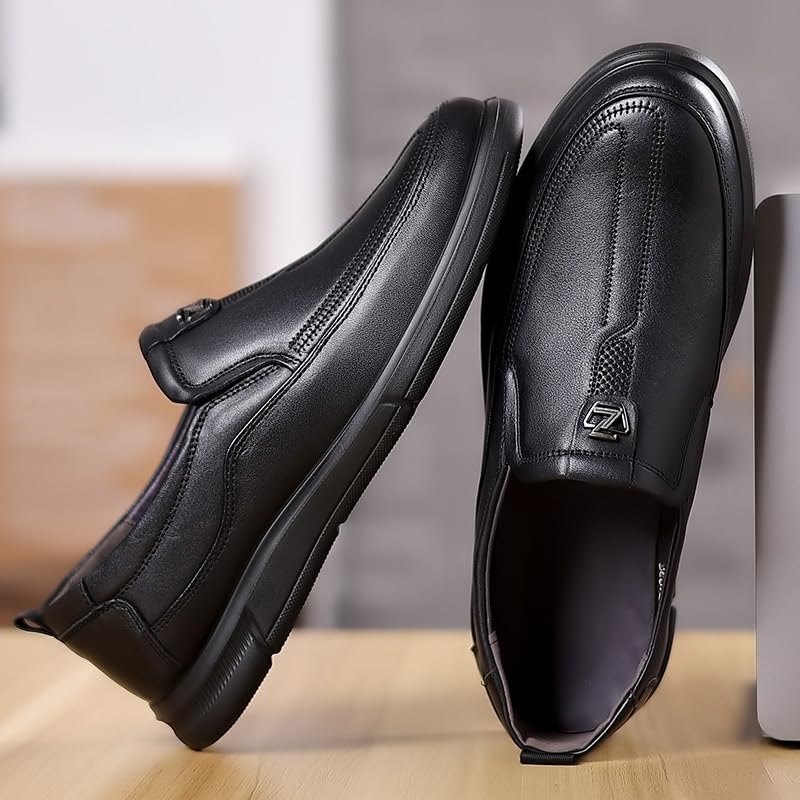 Men's Breathable Leather Loafers Casual Leather Slip-On Oxfords Driving Shoes Dress Soft Comfortable & Light-Weight4