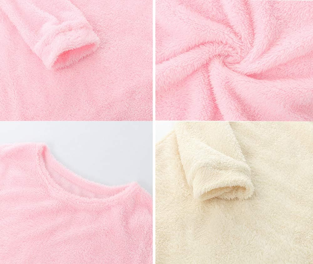 LemonGirl Women's Fashionable Long Sleeve Pullovers Loose Fluffy Fuzzy Jumper Sweater - Image 5