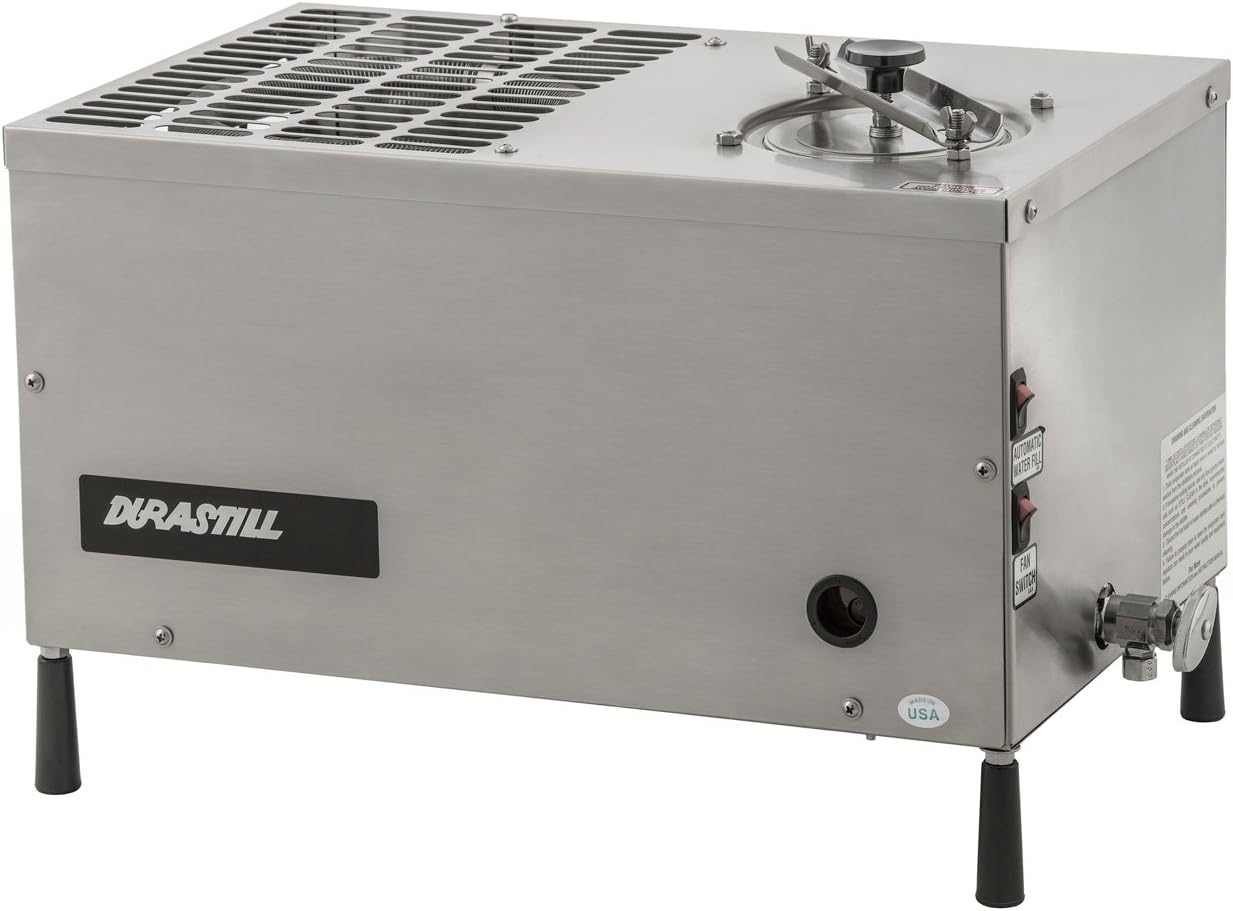 240 Volt Durastill 12 Gallon, (46 Liter), per Day Automatic Water Distiller Including 10 Gallon, (40 Liter), Reserve Tank.- Utility Model 4640U-240V