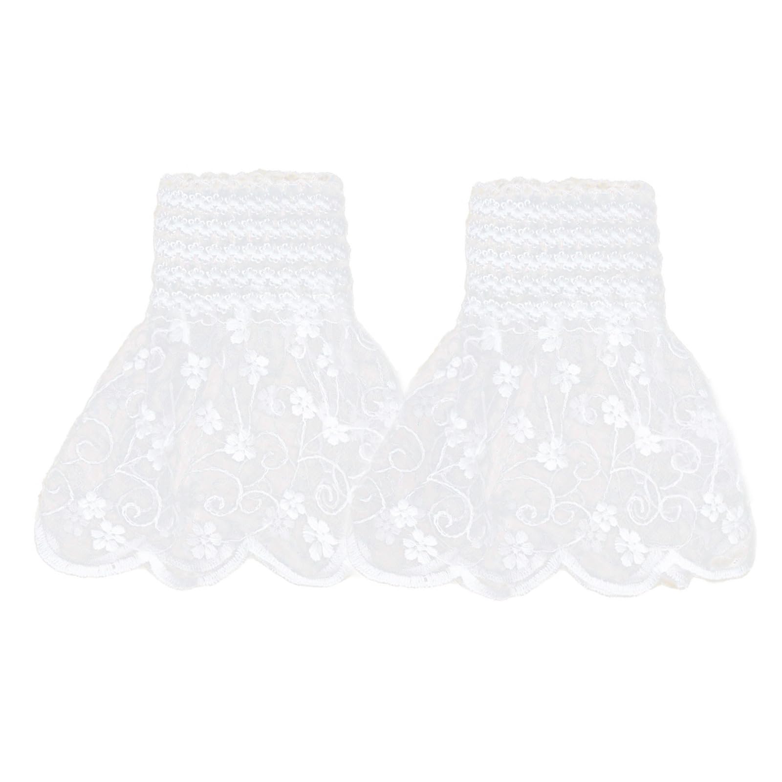 MICFENY Elegant Lace Arm Sleeves Wrist Cuffs Arm Covers Decorative Sleeves For Women Daily and Party Outfit Enhancer
