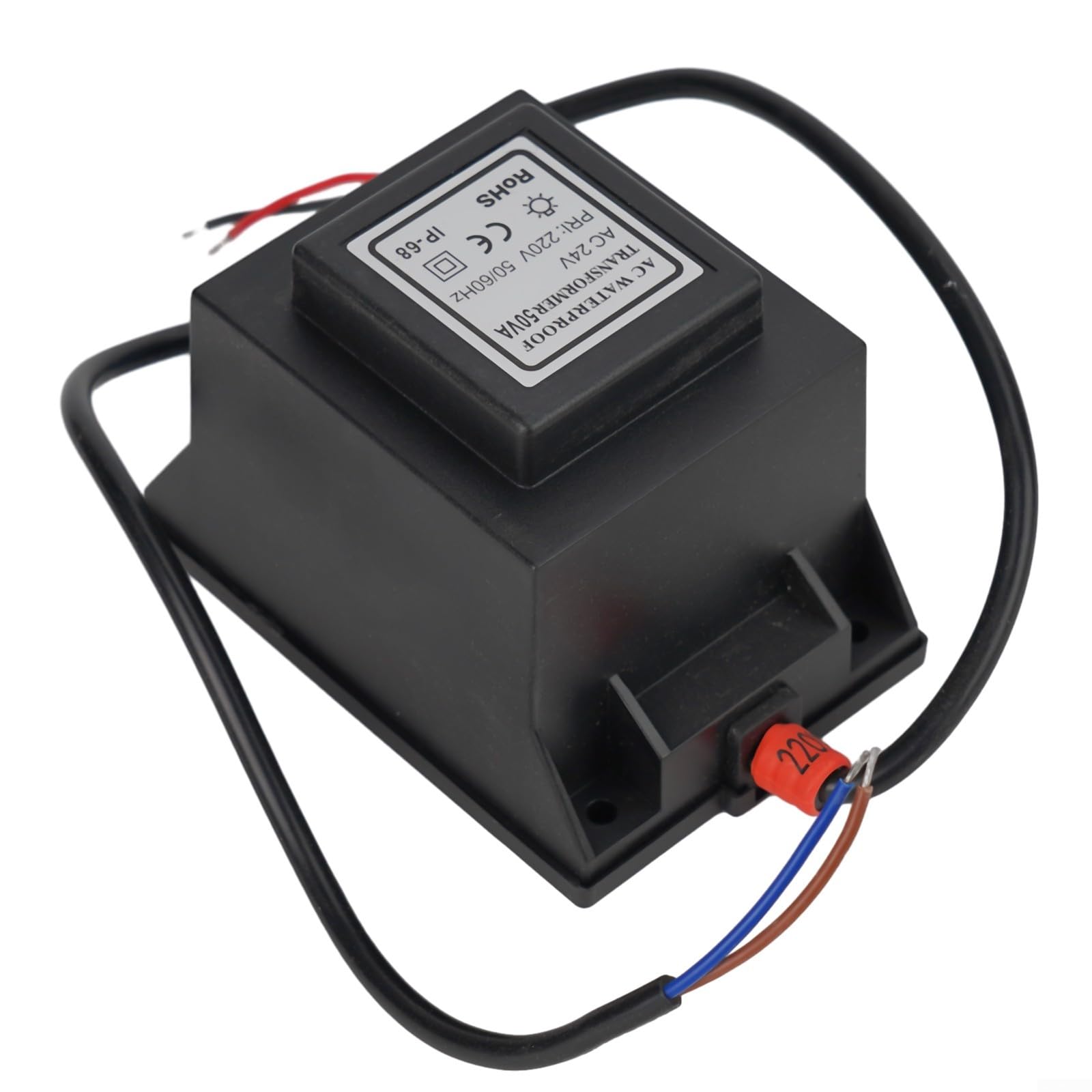 ReachMall AC/AC Transformator 24V IP67 Wasserdicht für LED(80W)