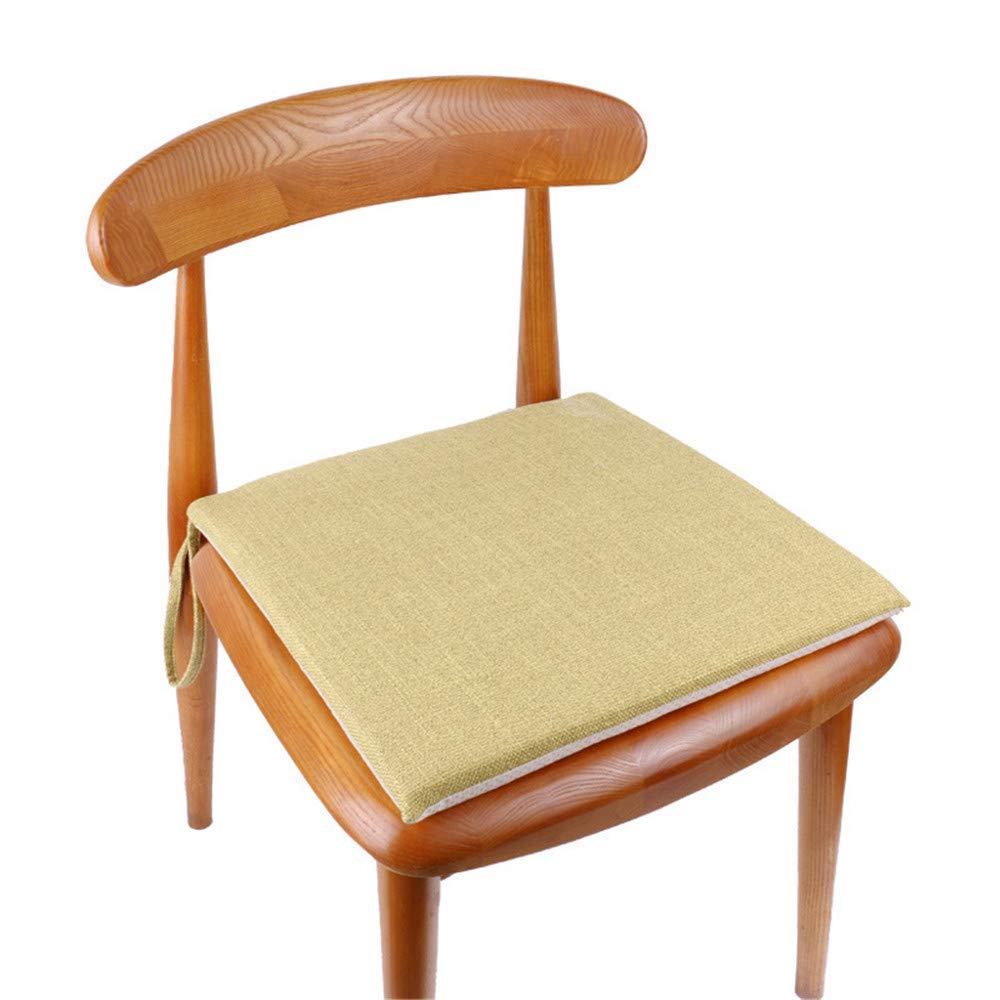 Coussin de siège rembourré lot de 2 avec sangles d'attache 40x40cm galette de chaise cuisine et jardin