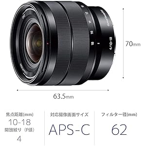 Sony E 10-18mm F4 OSS Lens Sel1018 for E Mount