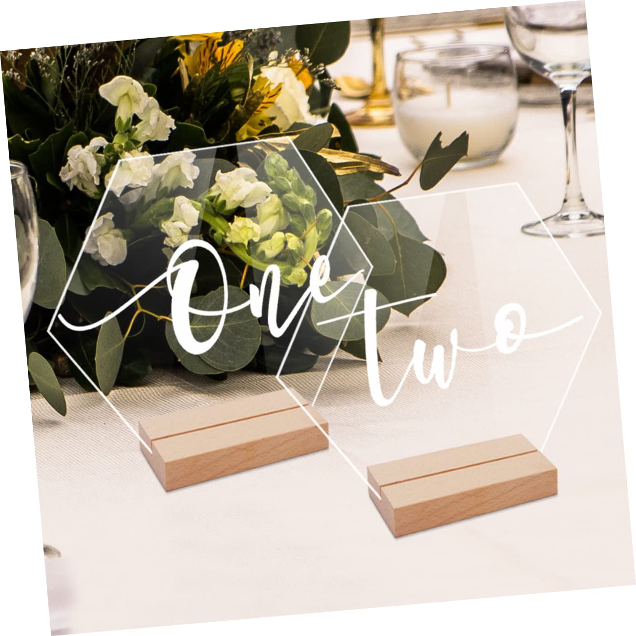 10juegos Señalización De Mesa De Acrílico para Bodas y Eventos Números para Decoración De Restaurantes y Fiestas Incluye Bases De Pequeñas