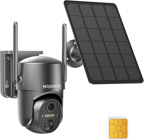Miniatura 12 de Cámara de Seguridad Celular 4G, Cámara de Seguridad Sin WiFi, Cámaras Para Seguridad del Hogar, Vista en Vivo 360°, Visión Nocturna en Color 2K,