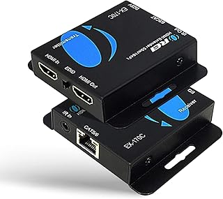 OREI HDMI over Ethernet Extender Over CAT5/CAT6/CAT7, with IR Upto 164 Feet - Loop Out - 1080P Full HD Signal Distribution (EX-170C)