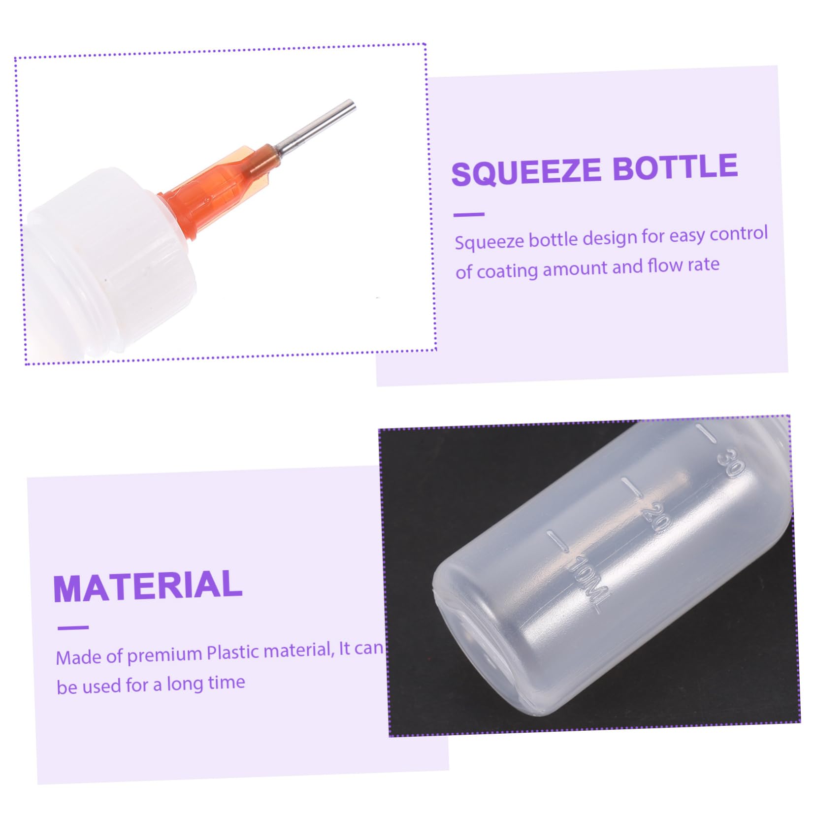 Lot De 5 Flacons Applicateurs à Pointe Aiguille Précis Pour Papier