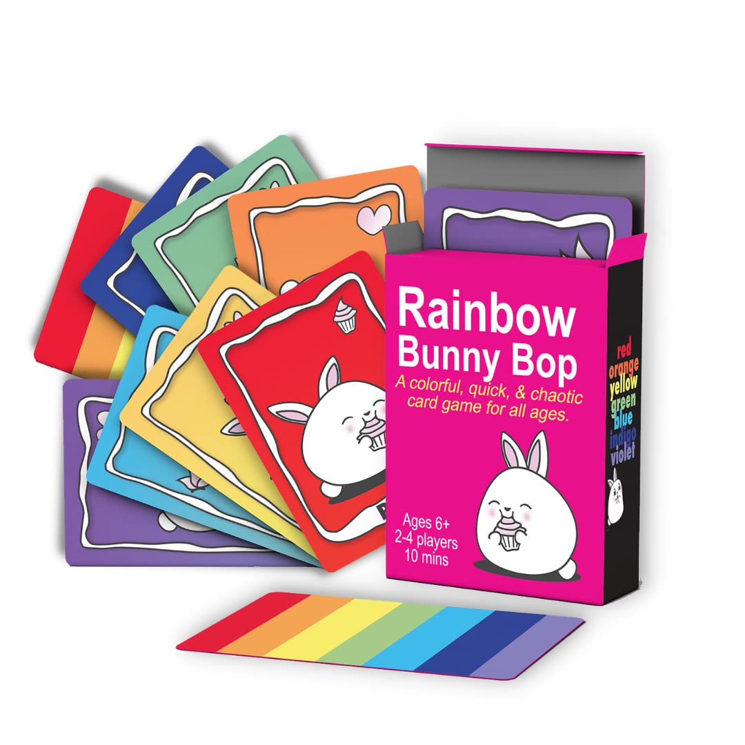 Amazon.com: Rainbow Bunny Bop - A Family-Friendly Game for Kids, Teens &  Adults - 2-4 Players. : Toys & Games
