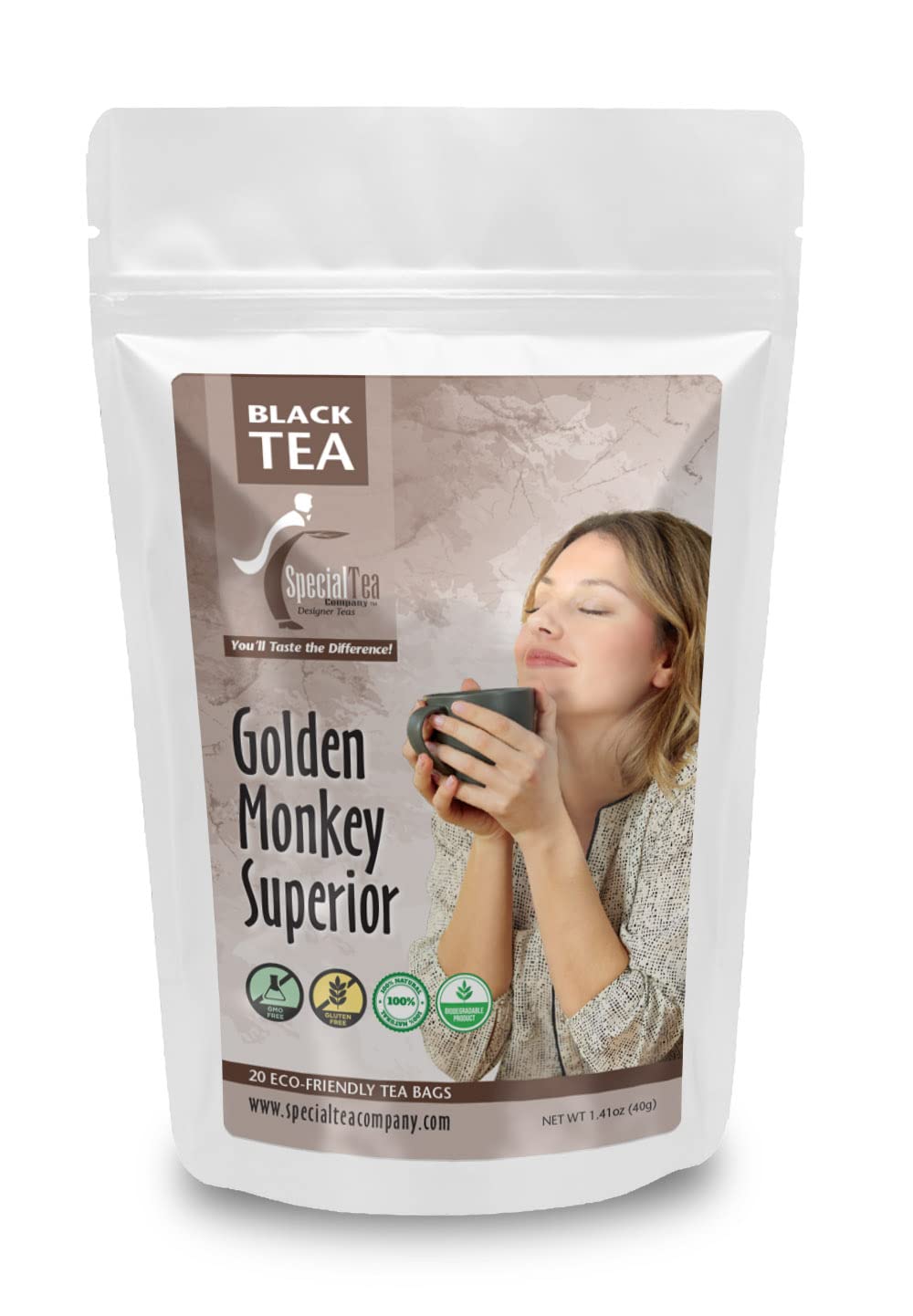 Special Tea Golden Monkey Superior Organic Black Tea, 20 Tea Bags
