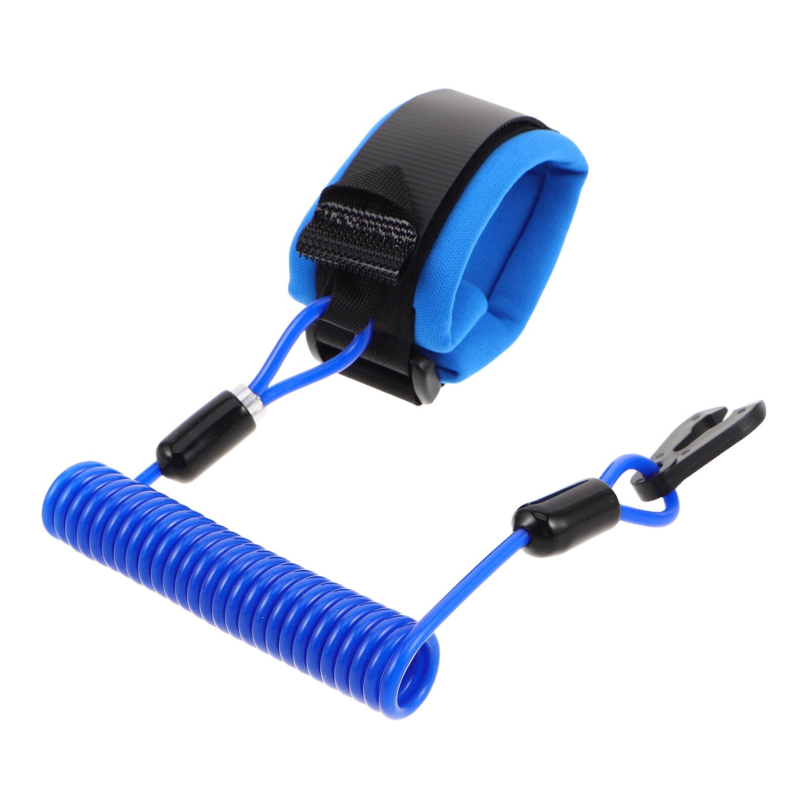 Cordón Elástico Azul de TPU para Parada de Emergencia del Motor Fueraborda, Interruptor de Seguridad para Deportes Acuáticos y Navegación
