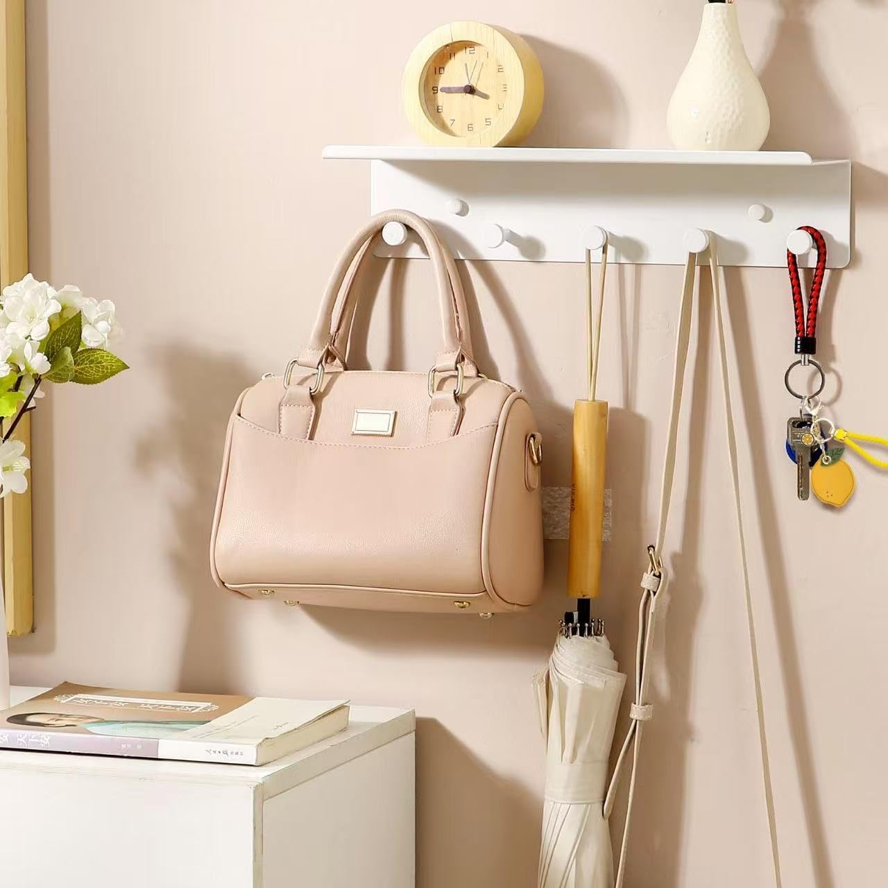 Leather Holder with Keychain Compatible with Air Tag 2nd&1st Gen image 5