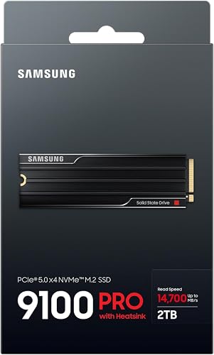 Samsung Memory MZ-VAP2T0CW 9100 PRO 2TB Internal SSD with Heat Sink, PCIe 5.0 x4, NVMe 2.0, SSD Designed for Pros & Gamers, Compatible with PC & Playstation 5, 5 Year Limited Warranty (UK Version) - 6