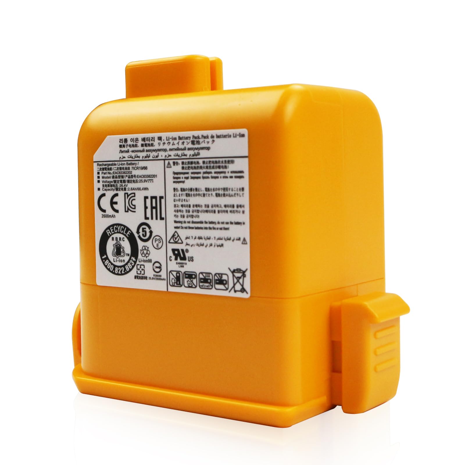 EAC63382201 Batteria per LG Cord Zero A9 A9+ A916 A916BM A9MAX A9K-CORE A958 A958SA A958SK A9M A905M A9MULTI A9PETNBED A905RM A907GMS A908MVR A9ESSENTIAL Vacuum EAC63758601 EAC63382202 MEV65921201