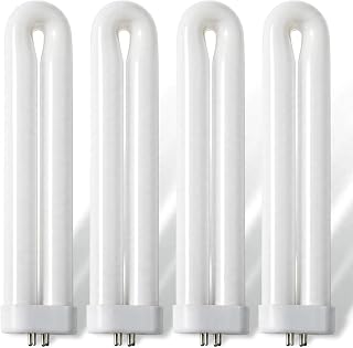 Diodesy- FUL T6 Fluorescent U-Shaped Light Bulb Plug-in Twin Lamp Tube Preheat 14W FUL 4-Pin Base 4100K Cool White 650 Lumen Pack of 4