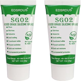 SG02 Food Grade Silicone Grease Waterproof Plumbers Grease for Valve Sealant Faucet O Rings Garden Hoses 1OZ*2