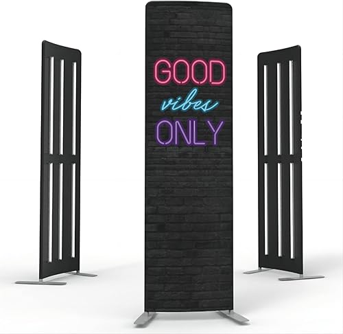 Miniatura 5 de Telón de fondo de cabina de fotos de 2.2 pies, tienda de campaña con logotipo personalizado, tela de tensión, telón de fondo movible, cámara de