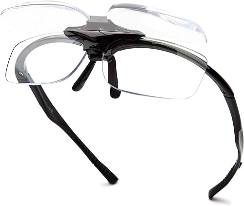LianSan Flipped Up Reading Glasses for Men Durable Magnifying Readers Portable Clip On Eyeglasses Blue Light Blocking Lenses