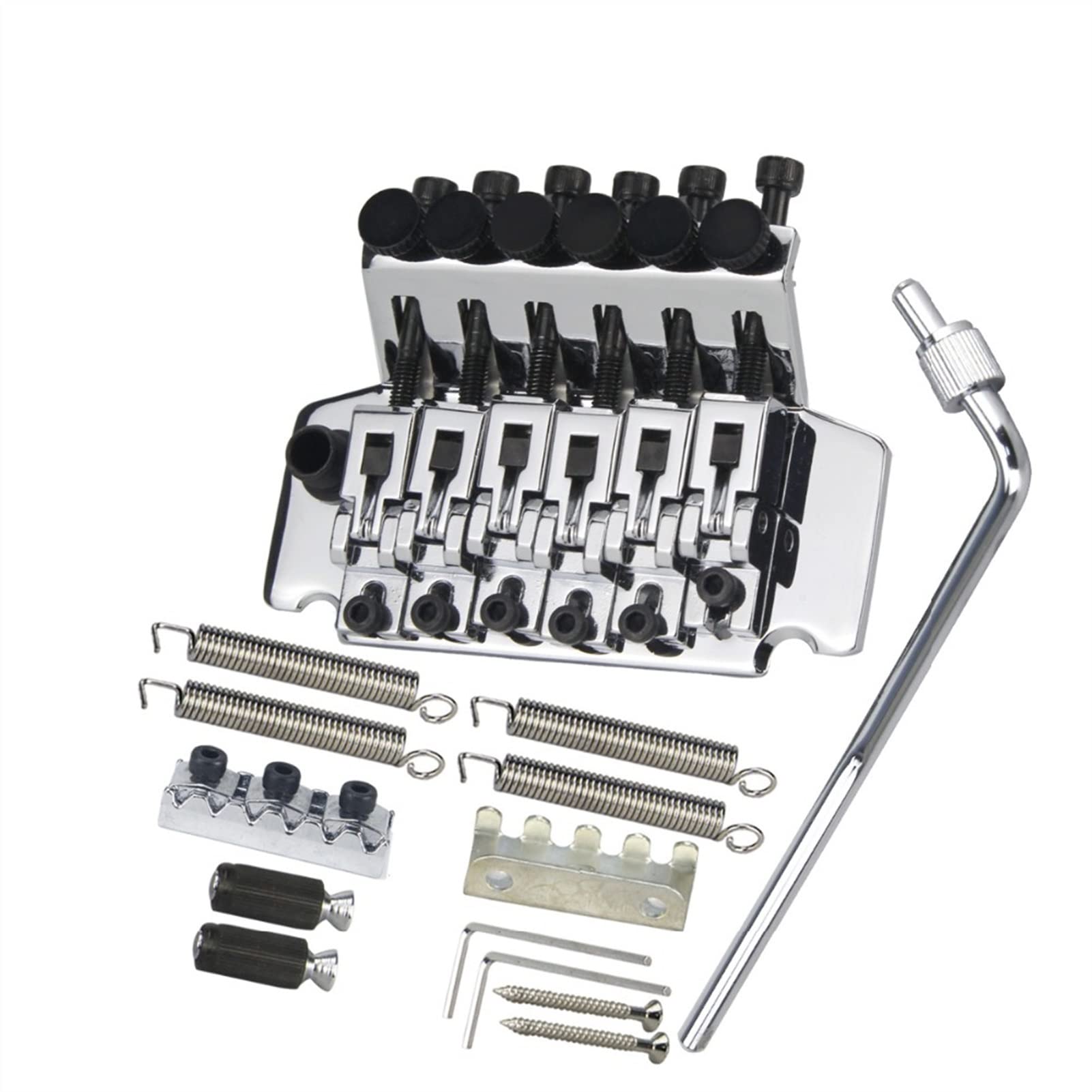 FLFL Chrome Electric Guitar Bridge Tremolo Bridge System Piezas De Guitarra Doble Bloqueo Sistema Puente Guitarra