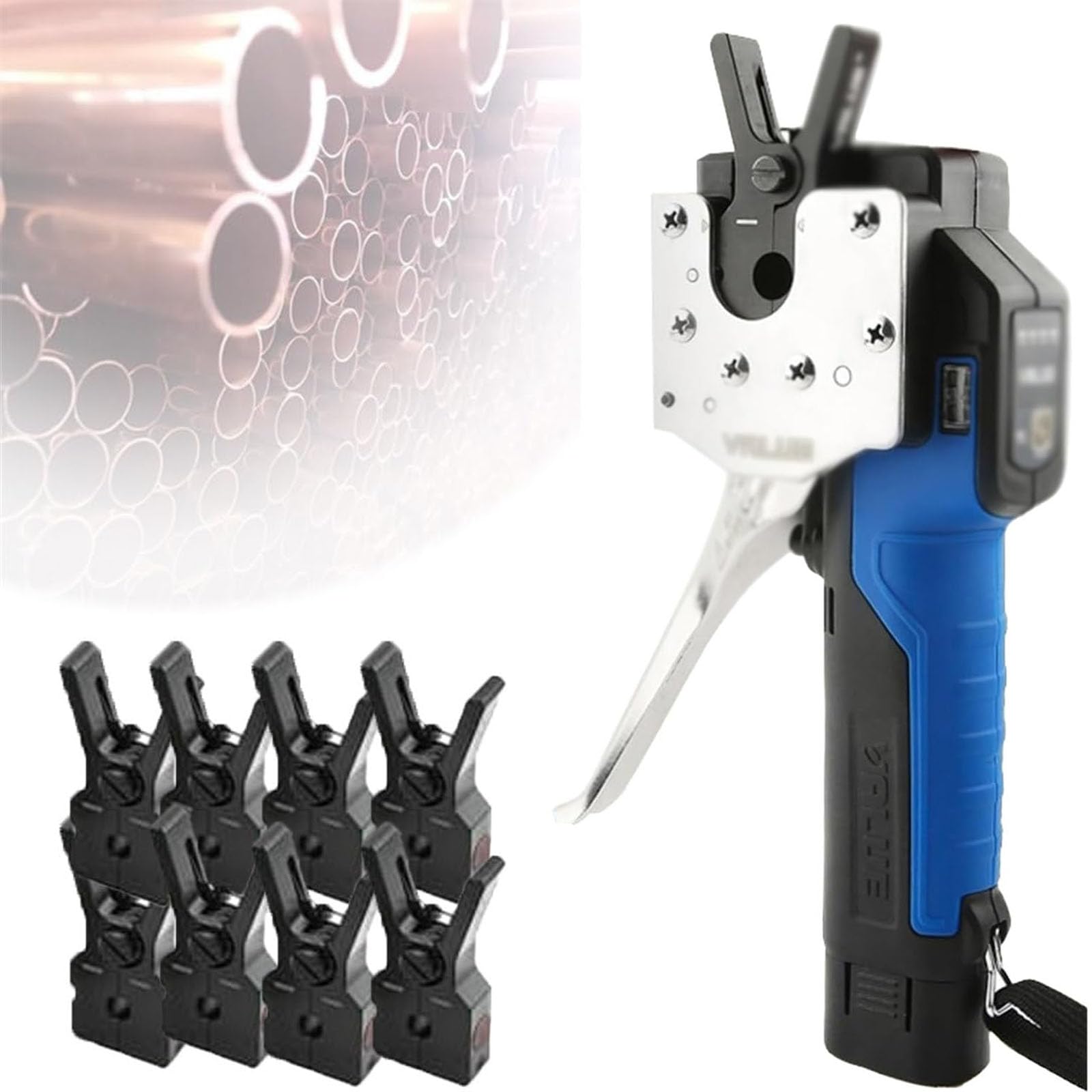 Abocardador de tubos de cobre inalámbrico 2 en 1 con cono excéntrico combo 2 de 50W