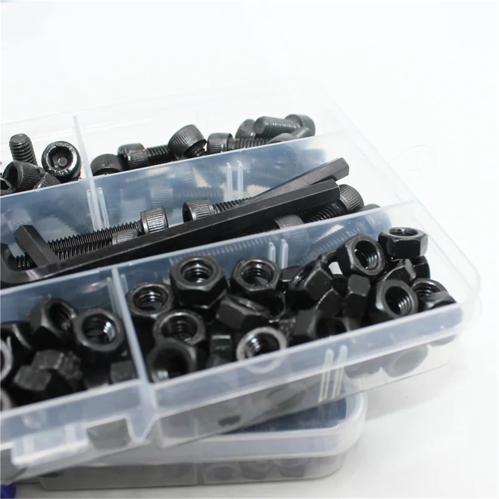 Juego de tuercas tornillo cabeza hueca hexagonal M2 M3 M4 M5 M6 perno Allen grado 12,9 con pernos botón llave para Electrónica(M6 142pcs)