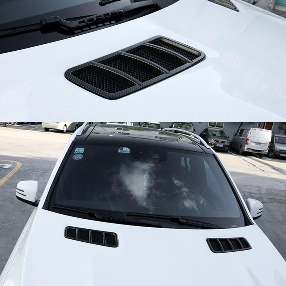 Car Hood Engine Air Vent Outlet Trim Cover Carbon Fiber Moulding for Mercedes-Benz GLE GLS ML GL W166 X166 2012-2019, GLE43 AMG GLS450 550 GL350 550 ML250 63 AMG 250 Exterior Decoration (Carbon Fiber)