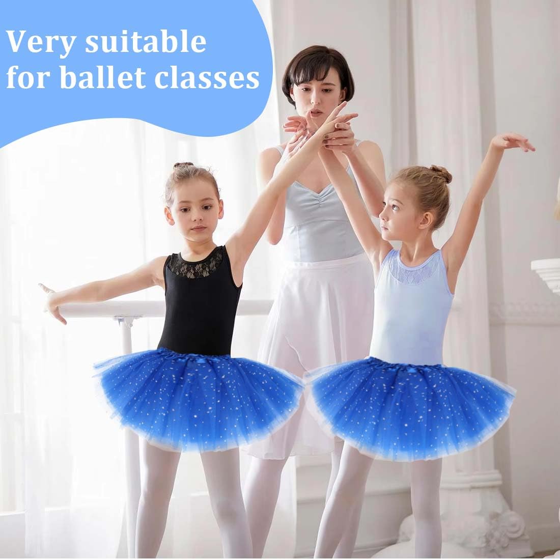 Falda tul niña azul 2-7 años tutus para niñas
