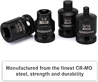 Vista 3 de CASOMAN 3/8-inch Drive Pipe Plug Socekt Set, SAE, CR-MO, unidad cuadrada macho cónica, unidad cuadrada hembra biselada, conjunto de 11 piezas
