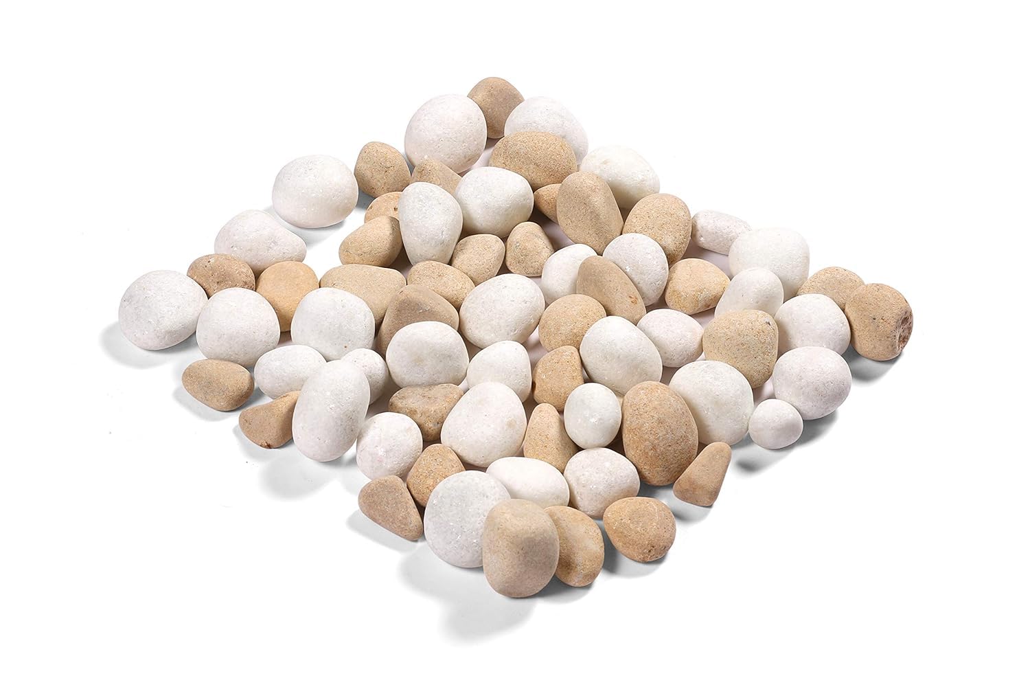 5kg Snow White and Yellow Mixed Stones Pebbles for Garden, Landscaping and Home Decor (Size - 1.5" to 3") - 5 kg-image-37