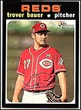 2020 Topps Heritage #2 Trevor Bauer Cincinnati Reds MLB Baseball Trading Card