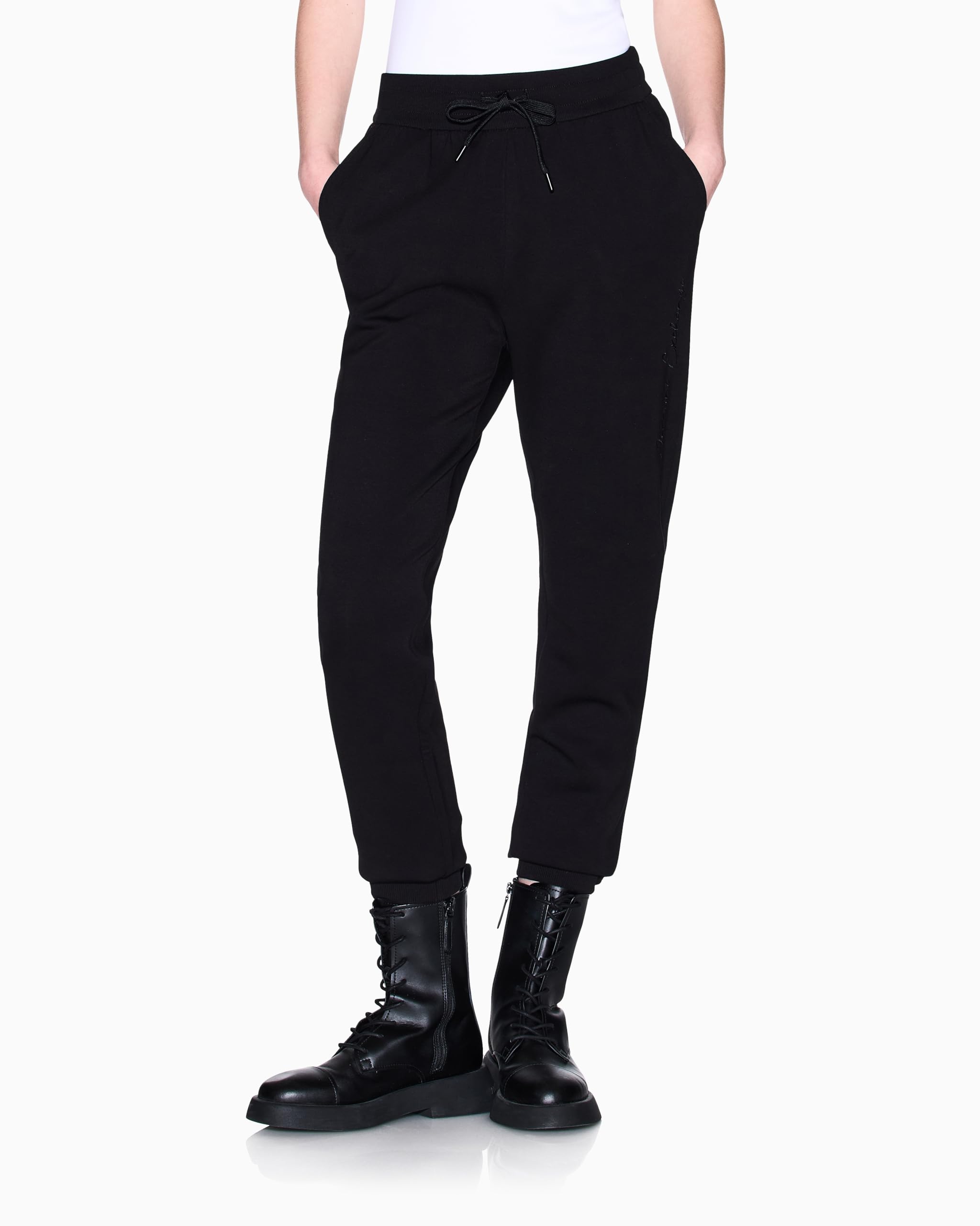 Armani Exchange Essential, Logo Signature, Shiny Logo On Drawstring - Spodnie dresowe Kobiety