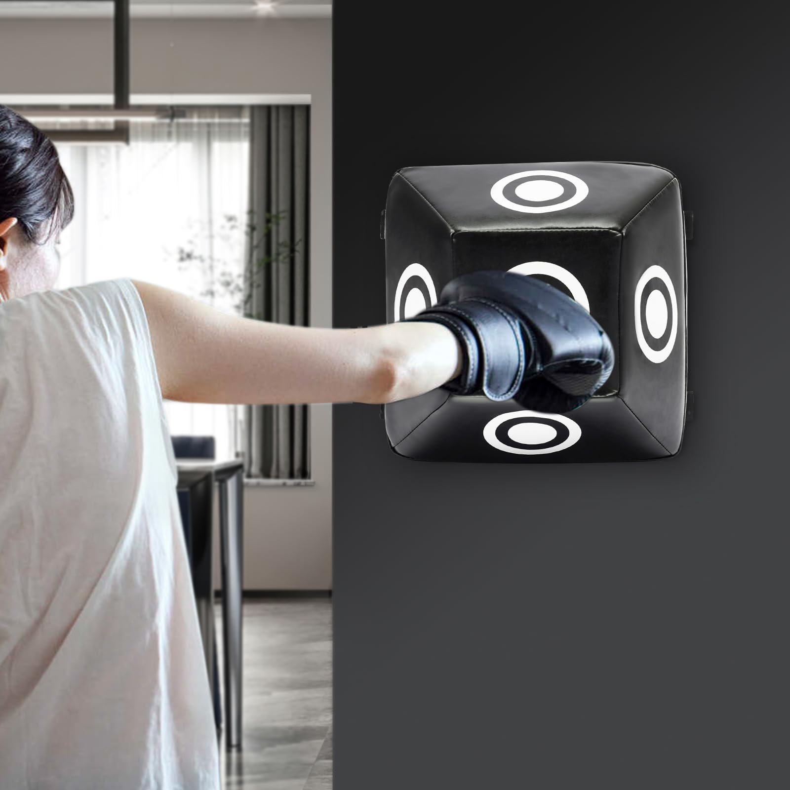 Wall Punching Target, Uppercut Boxing MMA Training Punching Target with Marking Points, Wall Mount Hook and Uppercut Punching Bag, Heavy Boxing Muay Thai for Home and Gym Workout