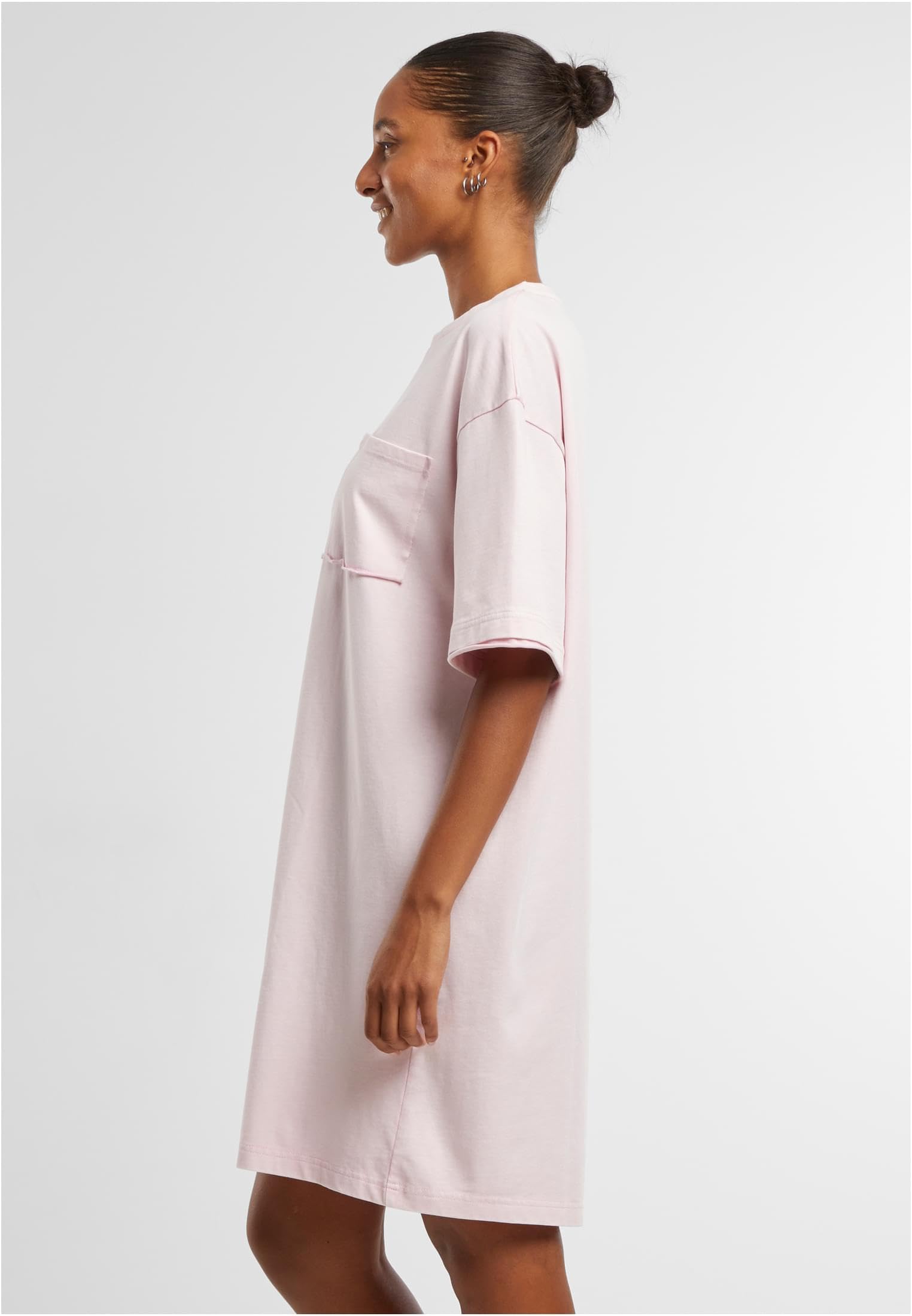 Urban Classics Damen Kleid Ladies Washed Jersey T-Shirt Dress, Damen-T-Shirt-Kleid aus gewaschenem Jersey, lockere Passform, Größen XS - 5XL