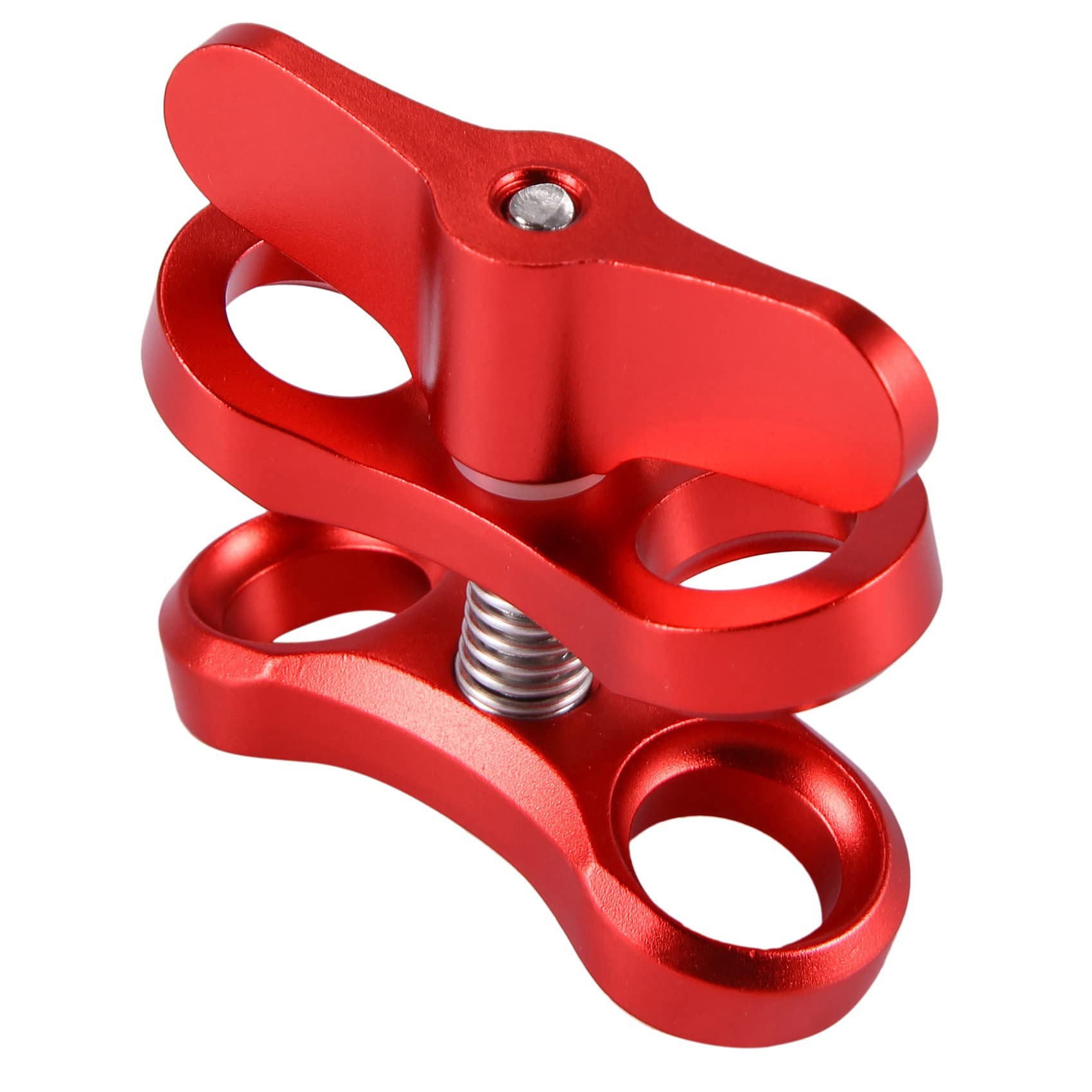 2X Accessoire de Camera Clip de Papillon de Boule de Lumieres de Plongee Support de Fixation de Bras en Aluminium pour 3 + / 4/5 Gitup SJ6000 Camera Rouge