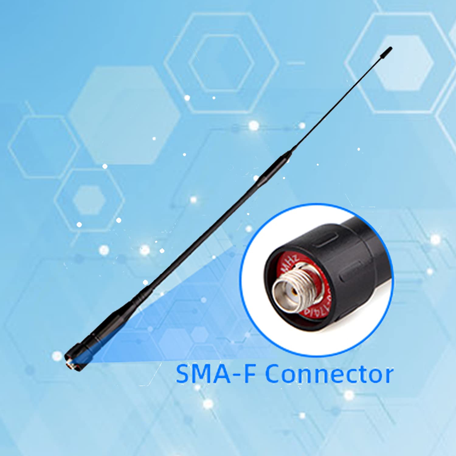 HD1 SMA-F miękka antena dwupasmowa 136-174/400-480MHz UHF/VHF antena kompatybilna z radiem Ailunce HD1 (1 sztuka)