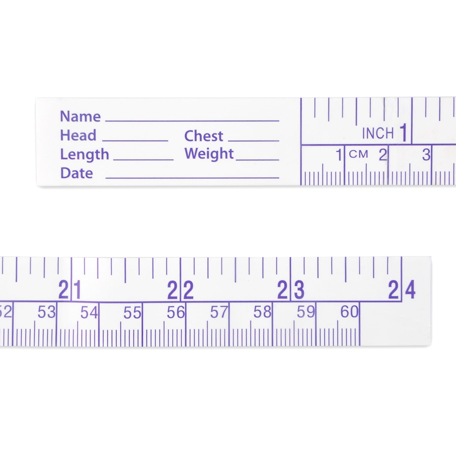 Paquete de 100 cintas métricas de papel de 60 cm, reglas desechables para medir heridas, cinta métrica Educare, herramientas de medición de heridas, regla de medición médica