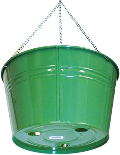 Miniatura 2 de HIT Corp. 8399E SA - Macetero colgante de acero galvanizado de calibre pesado para hierbas, 13.5 x 8 pulgadas, salvia