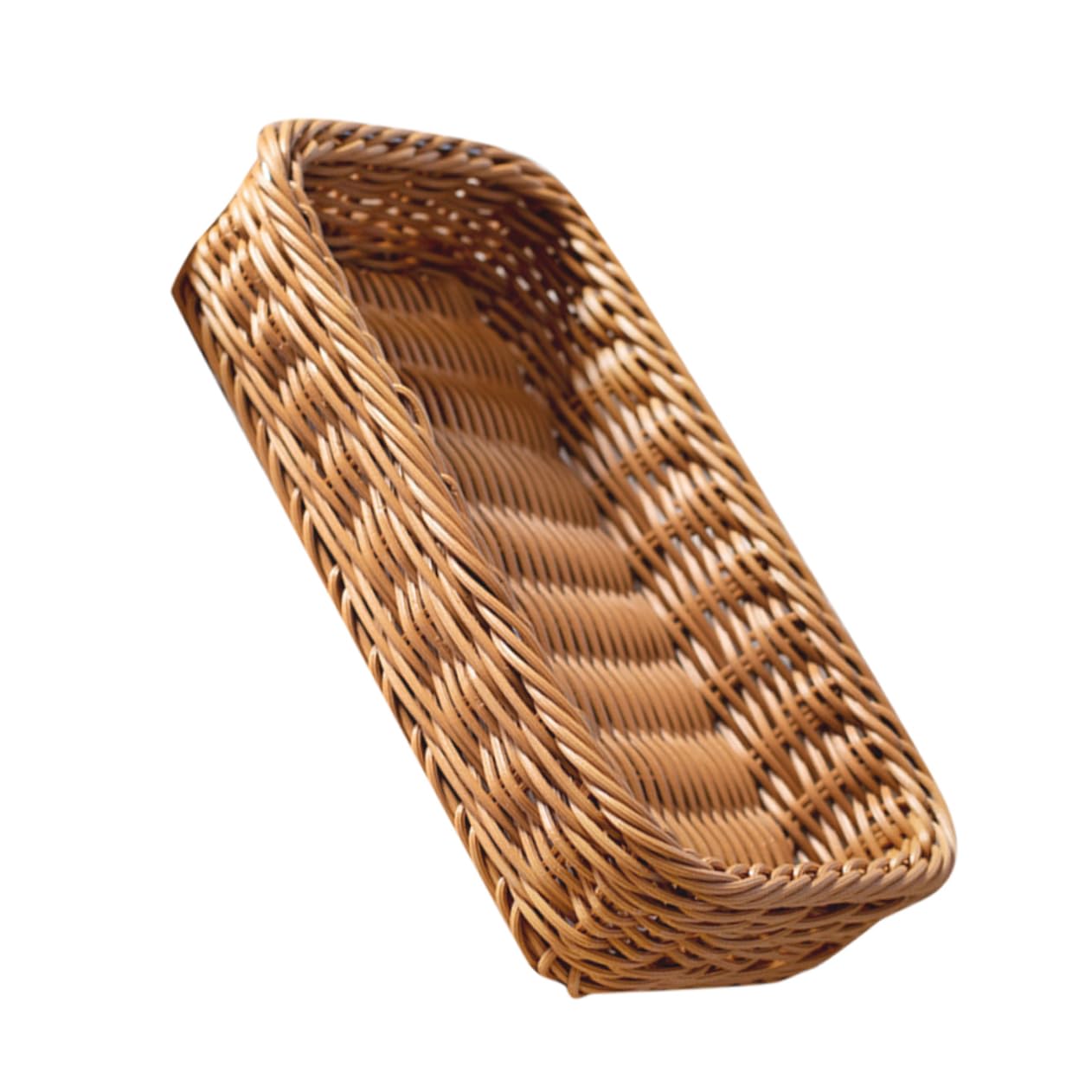 ABOOFAN 5 Piezas Cesta De Almacenamiento De Cubiertos Cesta De Pan Canasta De Frutas Porta Bocadillos De Mesa Soporte De Ratán Falso Cesta De Mimbre Falsa Accesorio De Cocina El Plastico